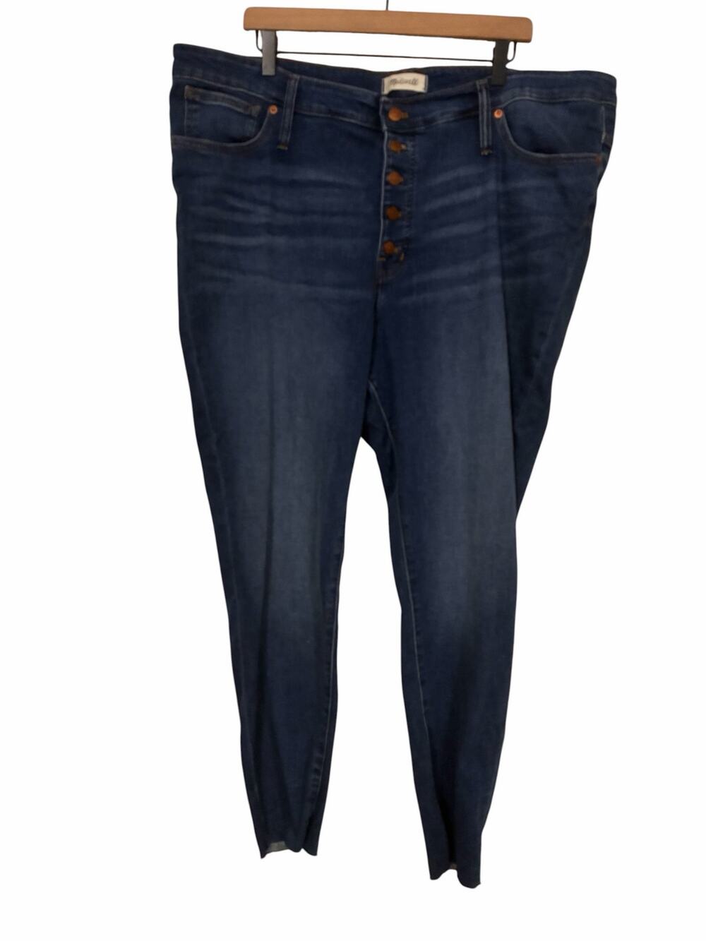 Madewell Womens 9" Mid-Rise Skinny Raw Hem Jeans Size 36 Style M2236 NWT